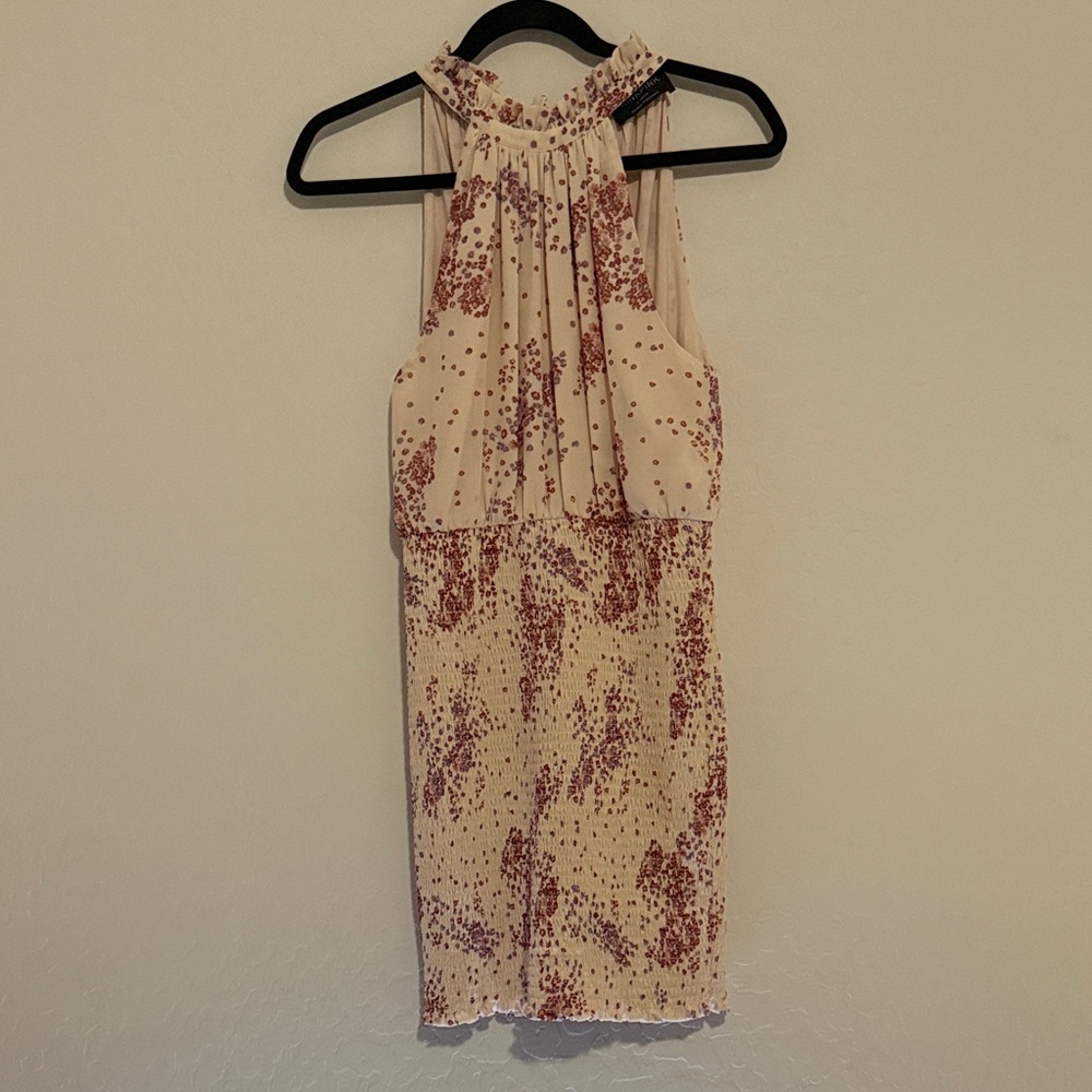 MINKPINK Floral Dress with Purple and Red Accents